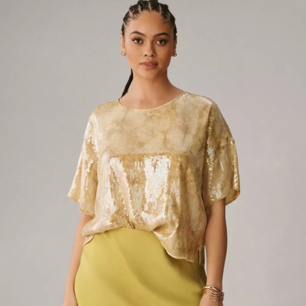 Anthropologie Women's Pilcro Sequin Tech Top Size
~S - Picture 2 of 6